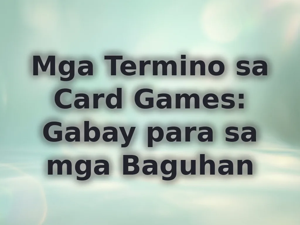 Card Terms